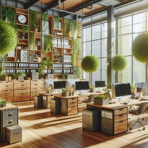 Eco-Friendly Large Business Office Design Ideas with file cabinets - storage boxes-1